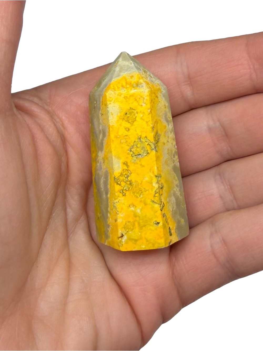 Bumblebee Jasper Tower Crystal Stone Decor Gift Yellow - Picture 2 of 11